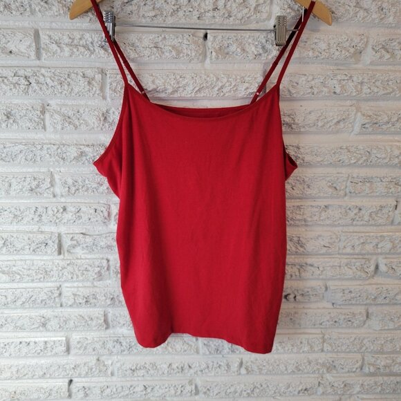 Time Tru Womens Top XXL 20 Plus Camisole Adjustable Spaghetti RED33E - Picture 3 of 7